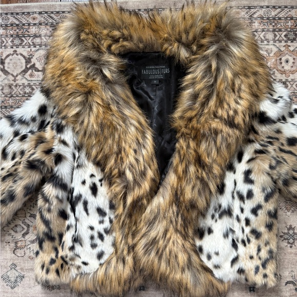 Donna Salyers Fabulous-Furs Faux Fur Animal Print Jacket - Size Medium - Picture 5 of 11